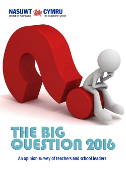 Big Question Report 2016 (Wales)
