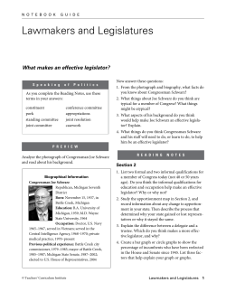 Lawmakers and Legislatures - Chandler Unified School District