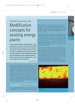 Modification concepts for existing energy plants