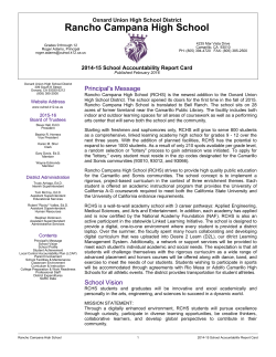 Rancho Campana HS 2014-15 SARC