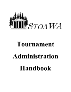 Tournament Administration Handbook