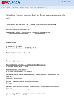 Calculation of the electron momentum density and Compton