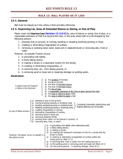 Key Points Rule 13