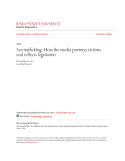 Sex trafficking: How the media portrays victims and reflects legislation
