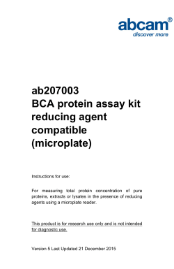 ab207003 BCA protein assay kit reducing agent compatible