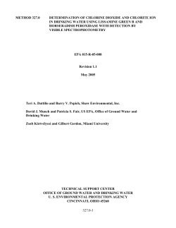 327.0-1 METHOD 327.0 DETERMINATION OF CHLORINE DIOXIDE