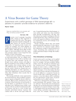 A Virus Booster for Game Theory