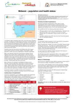 Midwest – population and health status