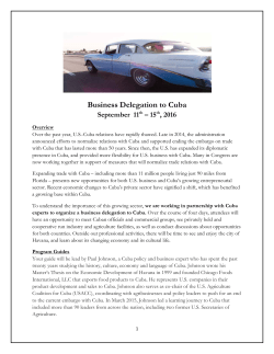 Business Delegation to Cuba