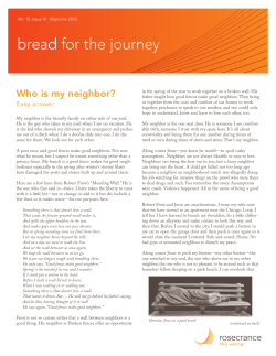 bread for the journey - Rosecrance Health Network