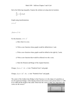 Math 1050 &ndash; Sullivan Chapter 3 and 4 Lab Solve the following
