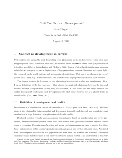 Civil Conflict and Development