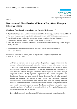 Detection and Classification of Human Body Odor Using an