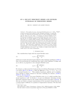 ON A SECANT DIRICHLET SERIES AND EICHLER INTEGRALS OF