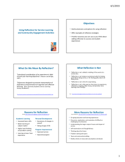 4/1/2015 1 Objectives What Do We Mean By Reflection? What