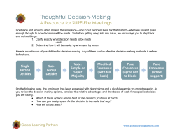 Thoughtful Decision-Making