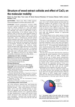 Structure of wood extract colloids and effect of CaCl2 on the