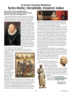 LA Karma Workshop: Tycho Brahe, Herzeleide, Emperor Julian