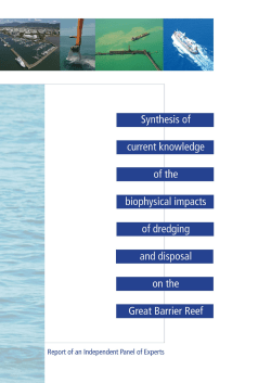 Synthesis Report on Effects of Dredging on the