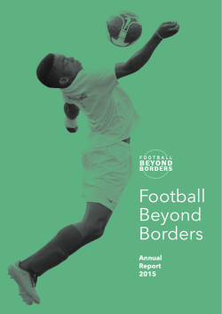 Annual Impact Report - Football Beyond Borders