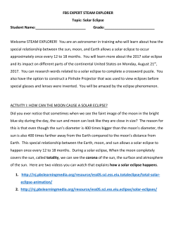 FBS EXPERT STEAM EXPLORER Topic: Solar
