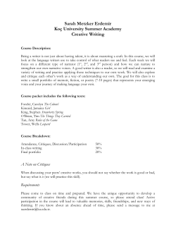 Creative Writing