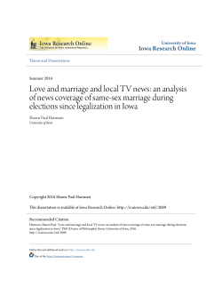 Love and marriage and local TV news: an analysis of news