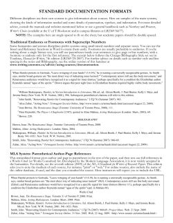 standard documentation formats