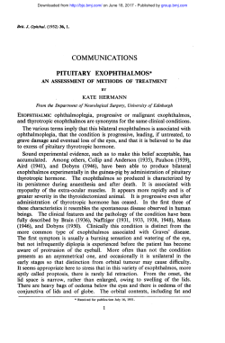 Pituitary Exophthalmos An Assessment of Methods of Treatment