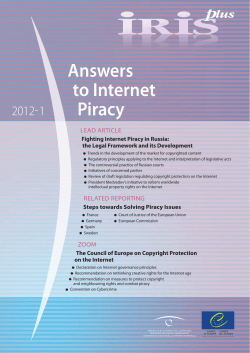 Answers to Internet Piracy