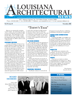 November 2000 - Louisiana Board of Architects