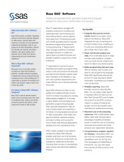 Base SAS&reg; Software
