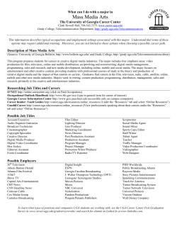 Mass Media Arts - UGA Career Center