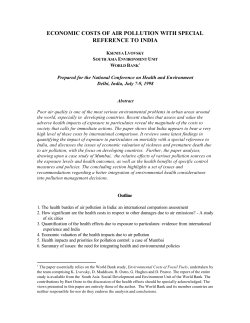 economic costs of air pollution with special reference to india