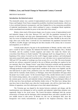 Folklore, Loss, and Social Change in Nineteenth Century Cornwall