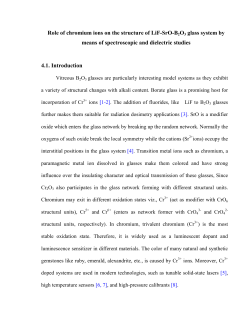 Role of chromium ions on the structure of LiF-SrO