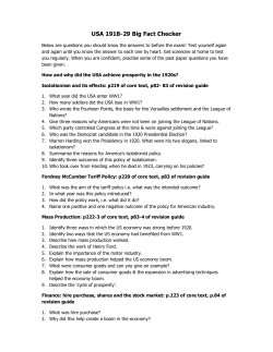 USA 1918-29 Big Fact Checker