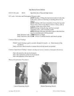 Hip Muscle Power Deficits