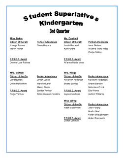 Miss Baker Ms. Dashiell Mrs. McNeill Mrs. Ridge Miss Wimp