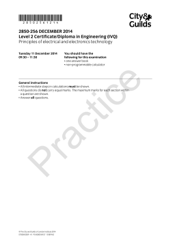 2850-256 DECEMBER 2014 Level 2 Certificate