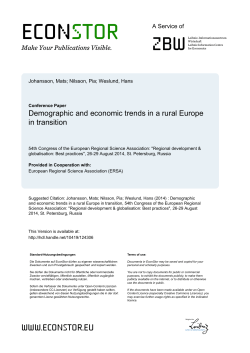 Demographic and economic trends in a rural Europe in