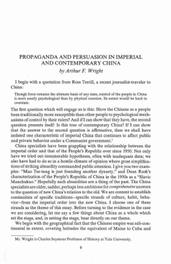 PROPAGANDA AND PERSUASION IN IMPERIAL AND