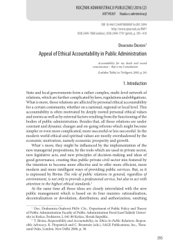 Appeal of Ethical Accountability in Public Administration