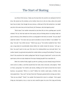 The Start of Skating