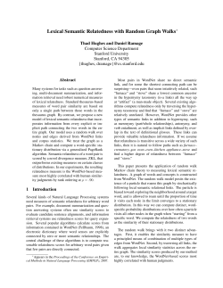 Lexical Semantic Relatedness with Random Graph Walks