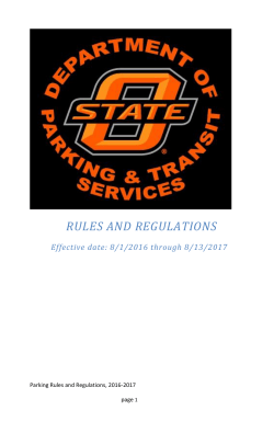 rules and regulations - Parking and Transportation Services