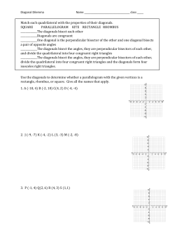 Match each quadrilateral with the properties of their diagonals