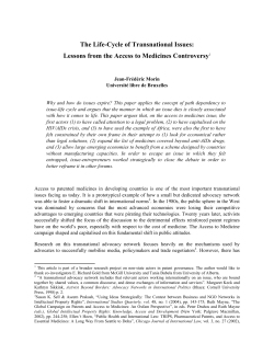 The Life-Cycle of Transnational Issues