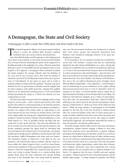 A Demagogue, the State and Civil Society