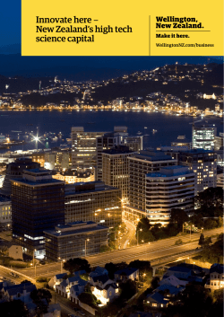 Innovate here &ndash; New Zealand`s high tech science capital